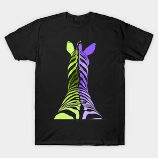 Colourful zebra digital illustration T-Shirt